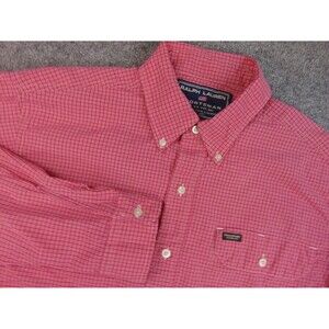 Polo‎ Sport Ralph Lauren Sportsman Shirt Mens Med Red White Plaid